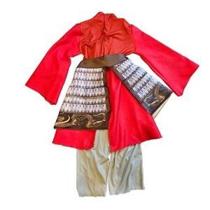 Disguise Disney Mulan Hero Red Dress Costume Girls Small 4-6 Halloween Classic